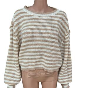 Ever After striped oversized sweater size M NWOT